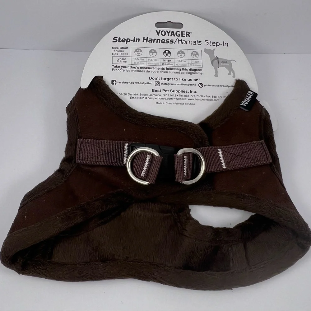 3/$30 Voyager Step in Harness Soft Plush Chocolate Suede